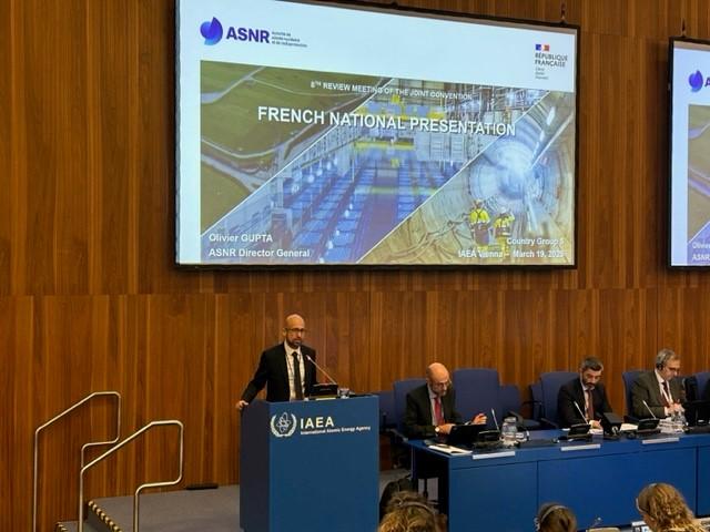 Présentation du rapport de la France par O. Gupta, Convention commune AIEA, mars 2025