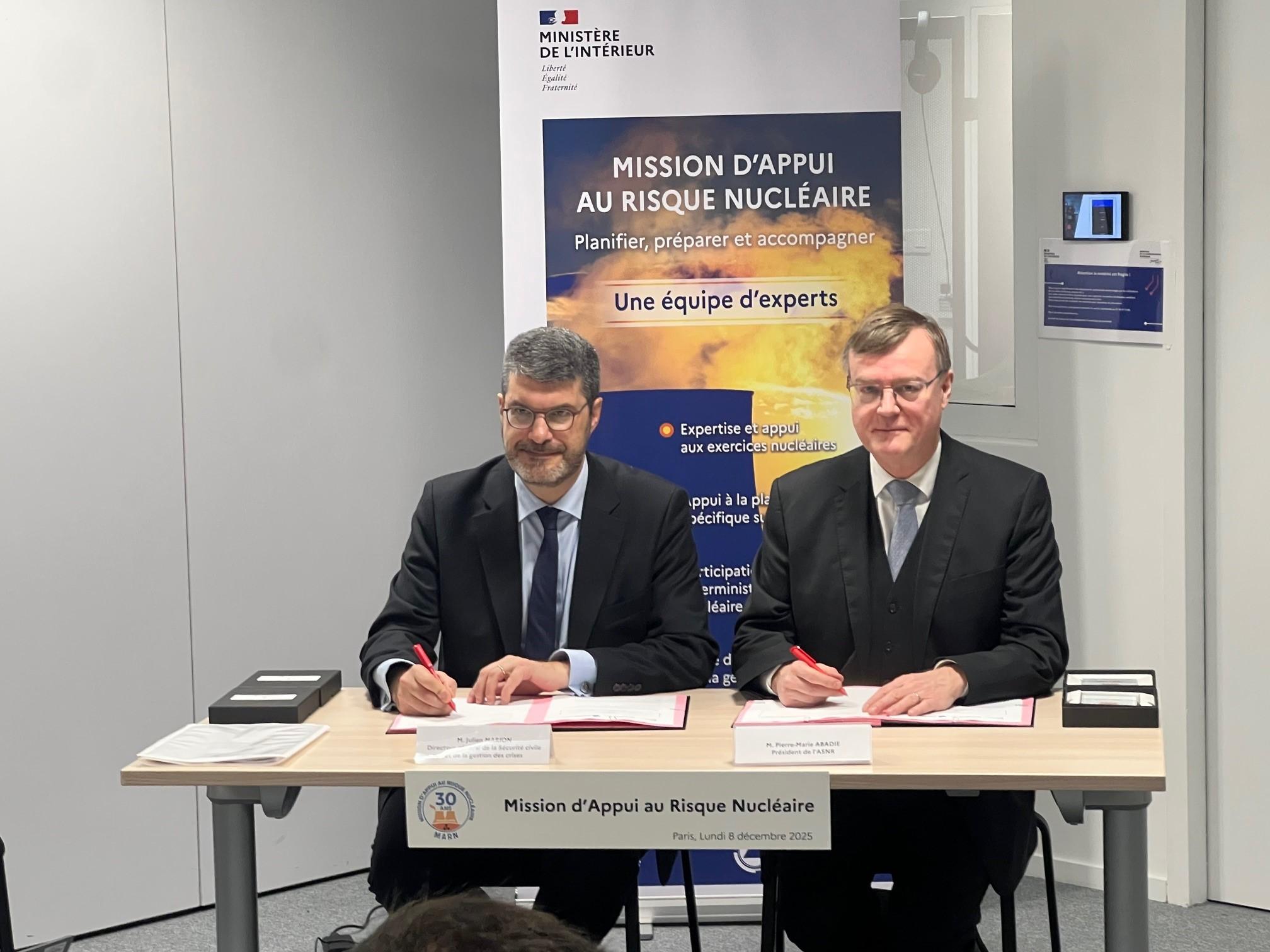 Signature de la convention entre DGSCGC et ASNR - 8 décembre 2025