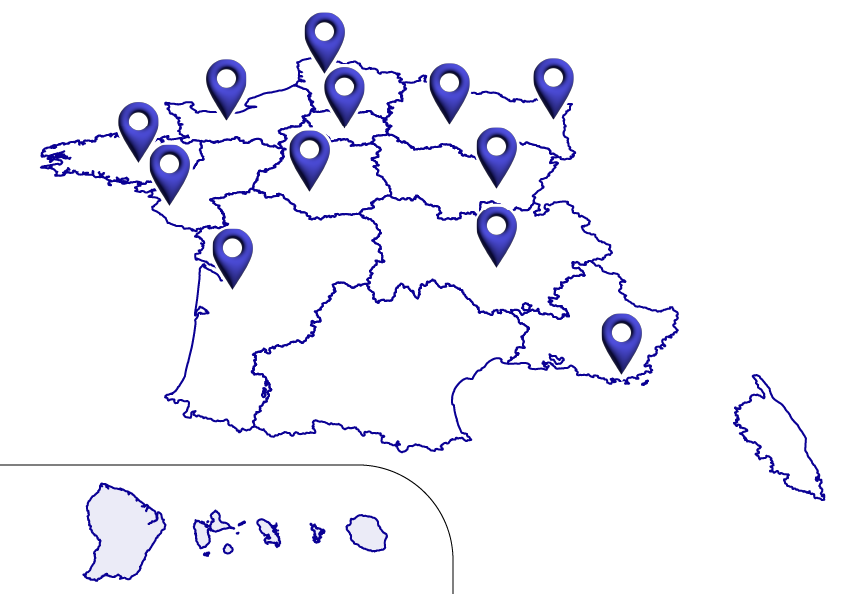 Carte des régions de France