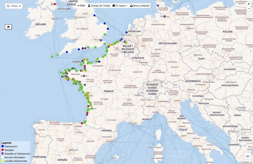 Capture d'écran du site dhhtsh.irsn.fr