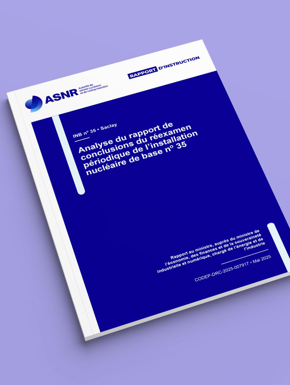 Analyse du rapport de conclusions du réexamen périodique de l’installation nucléaire de base no 35