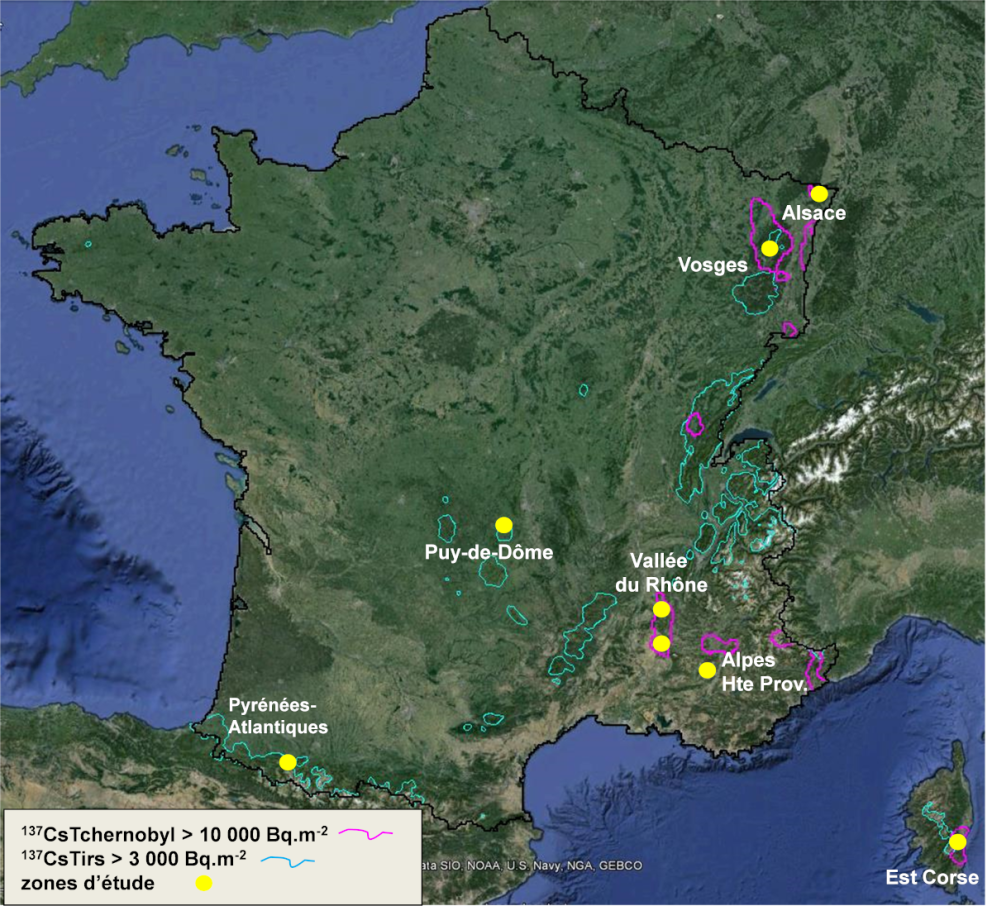 Les zones étudiées
